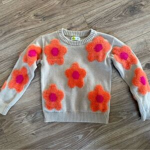 Epic Threads Beige Sweater with Orange Accents
